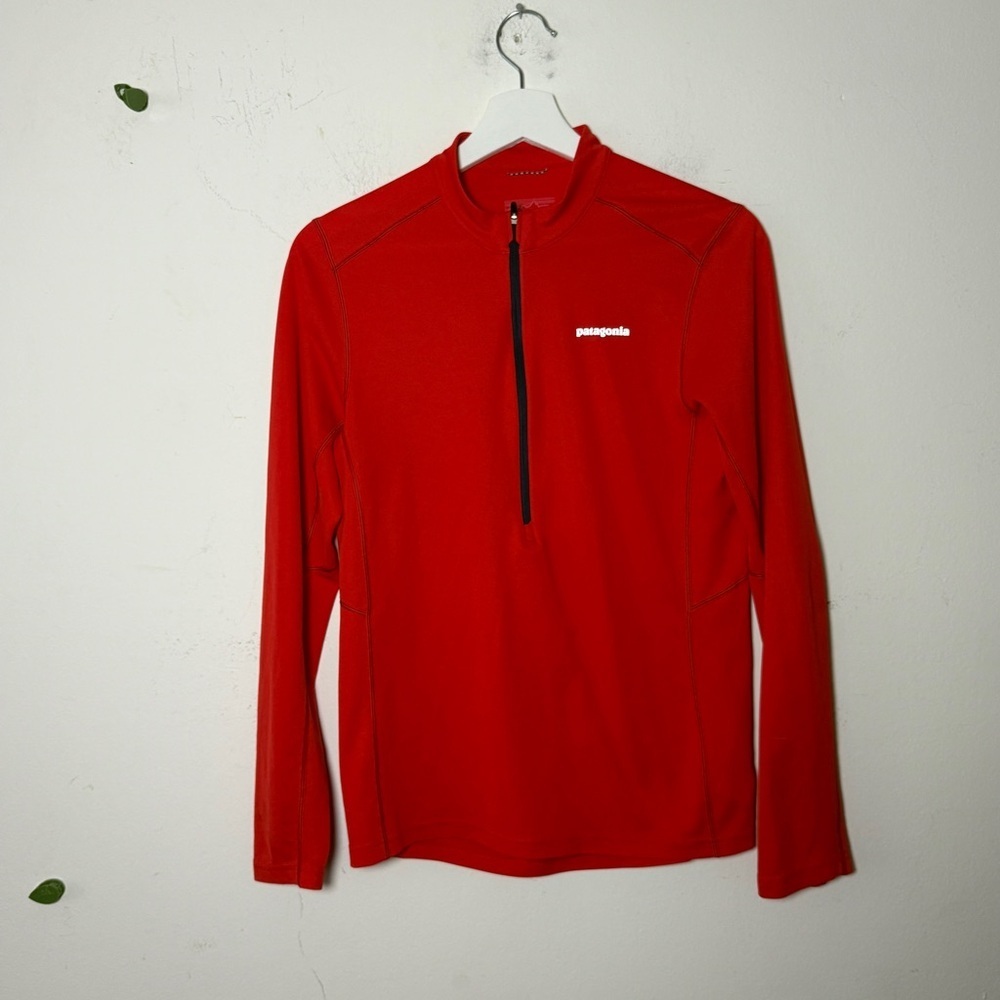 Patagonia Men's Capilene Red Quarter Zip  - XS
